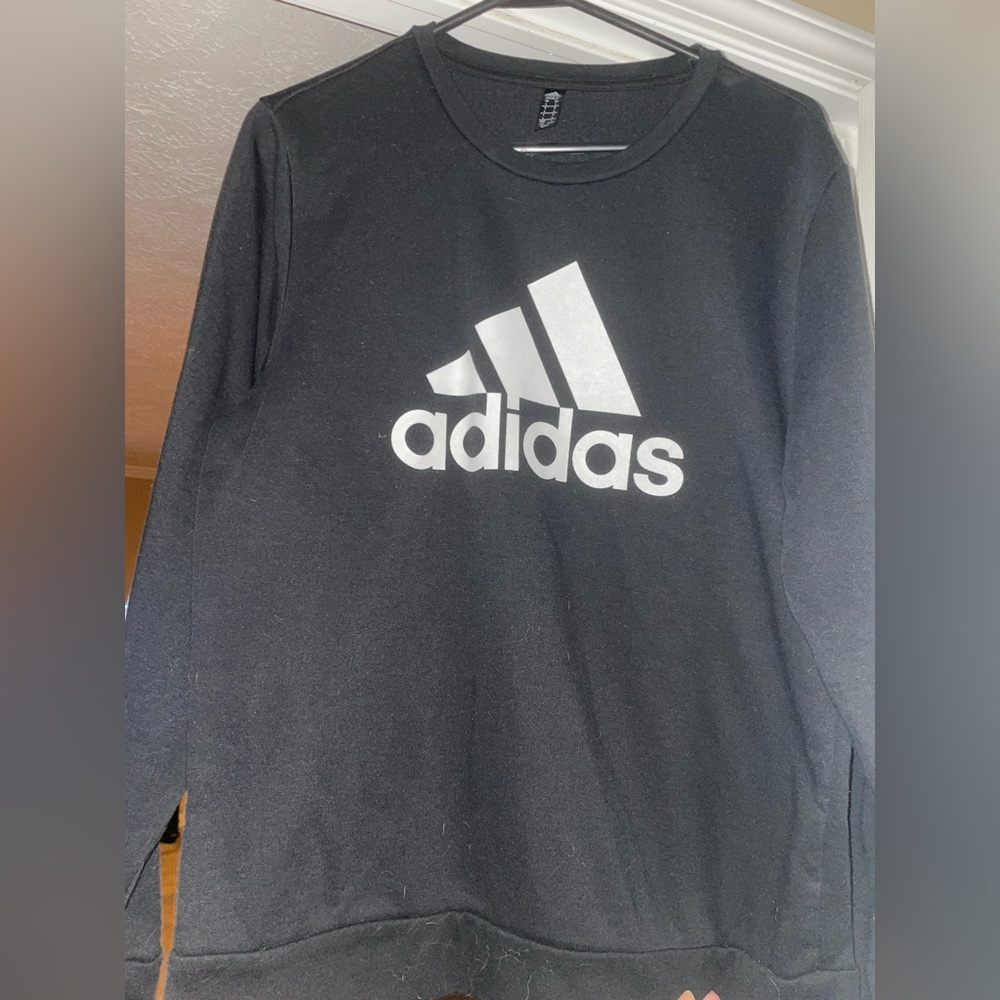 Black Adidas Crewneck- Large